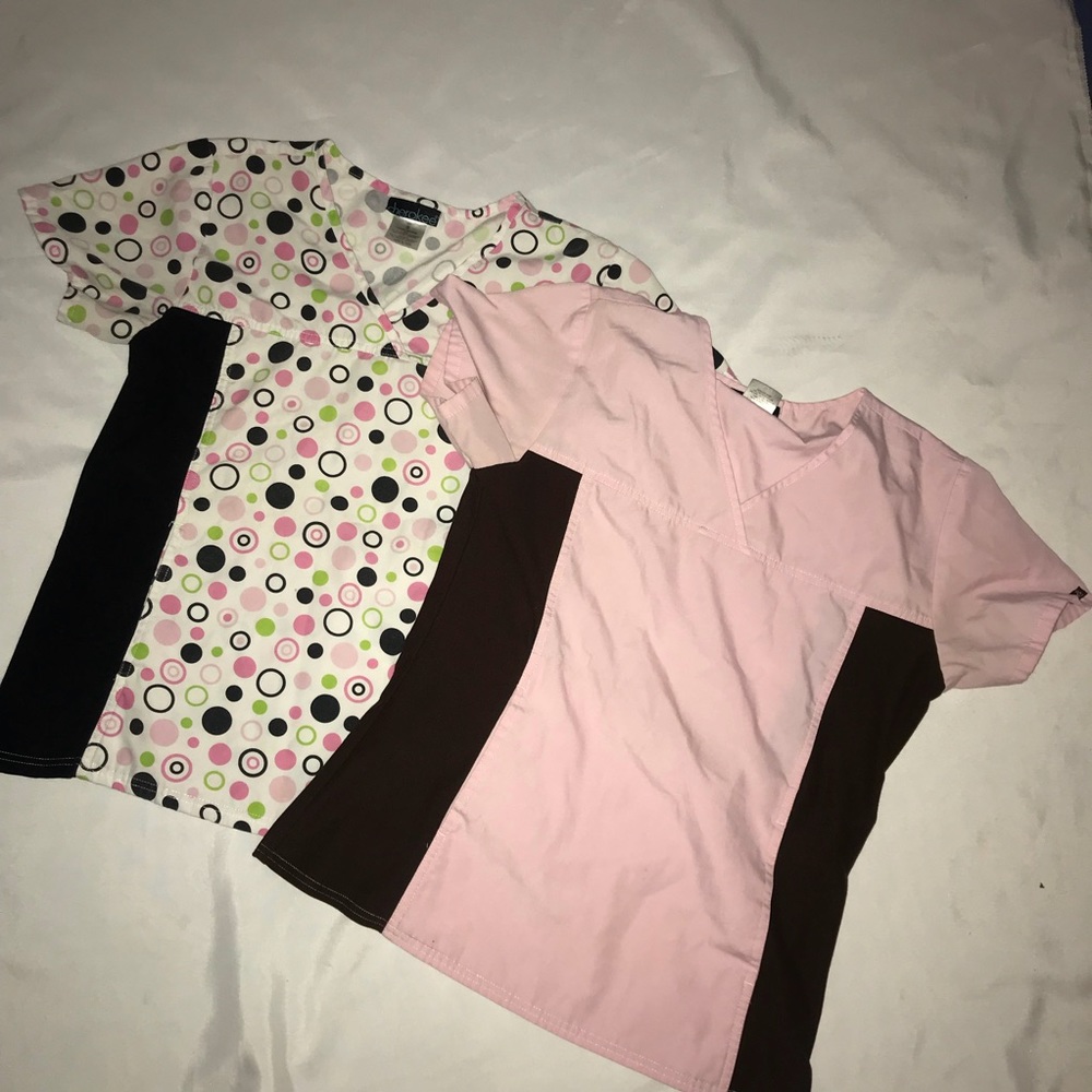 Bundle of 2 Cherokee Scrub Tops Size Small